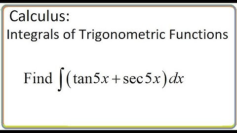 Calculus (video 157):  Integrals of Trigonometric Functions (part 2)