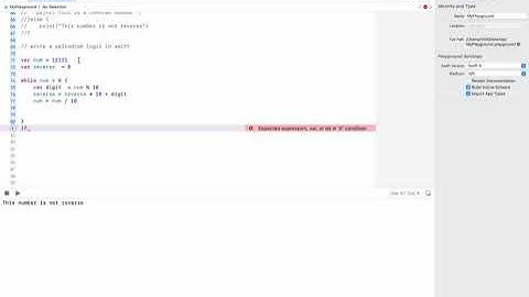 Palindrome number program  in swift