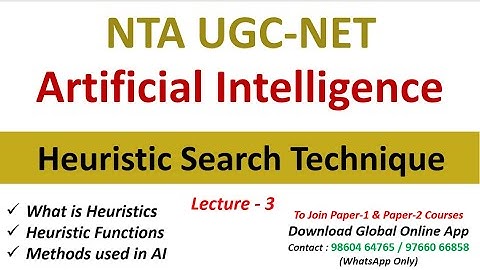Heuristic Search Techniques in AI | Important Topic in AI for UGC NET | NTA UGC NET Computer Science