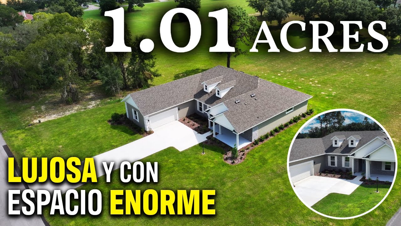 Con El MEJOR TERRENO Del ÁREA😱: Casa Nueva Esquinera con Acabados de LUJO a minutos de Ocala, FL