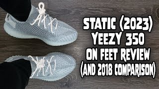 Adidas Yeezy Boost 350 v2 Static (2023) On Feet Review + 2018 Comparison. (EF2905)