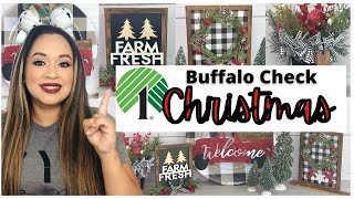 *NEW* Dollar Tree Buffalo Check Christmas DIYS  / Farmhouse Christmas Home Decor Ideas