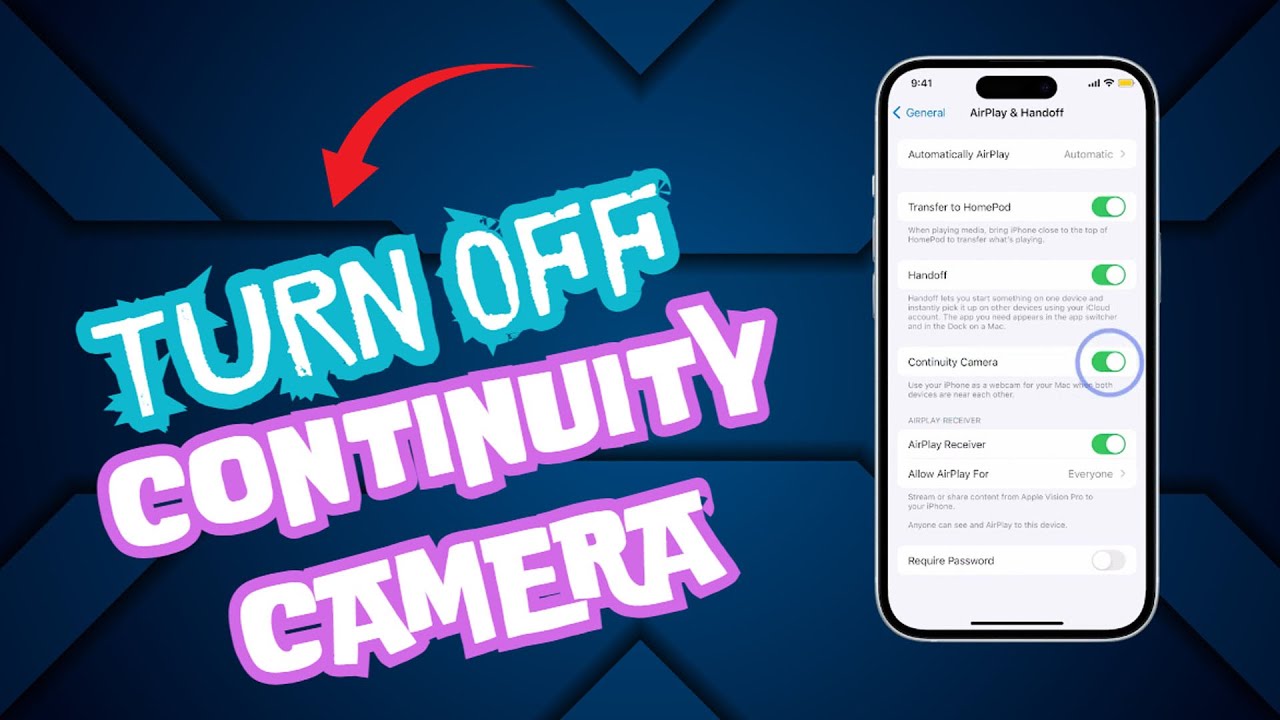 How to Turn On/Off Continuity Camera on iPhone 15 YouTube