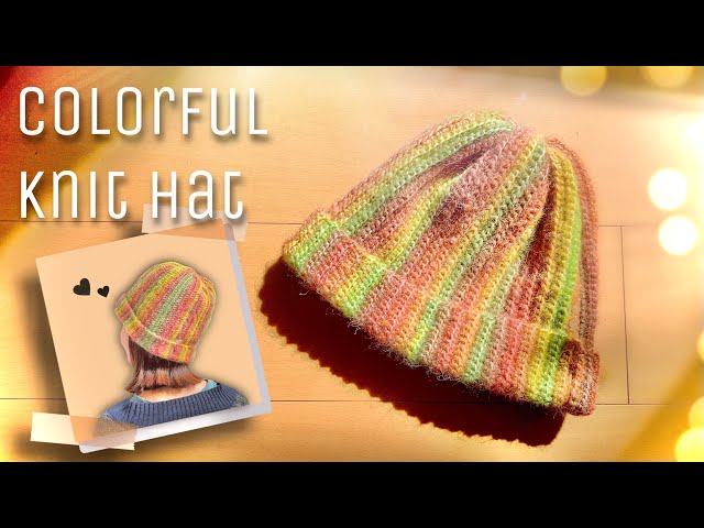 かぎ針編み】簡単✨カラフルなニット帽の作り方🌈 - YouTube
