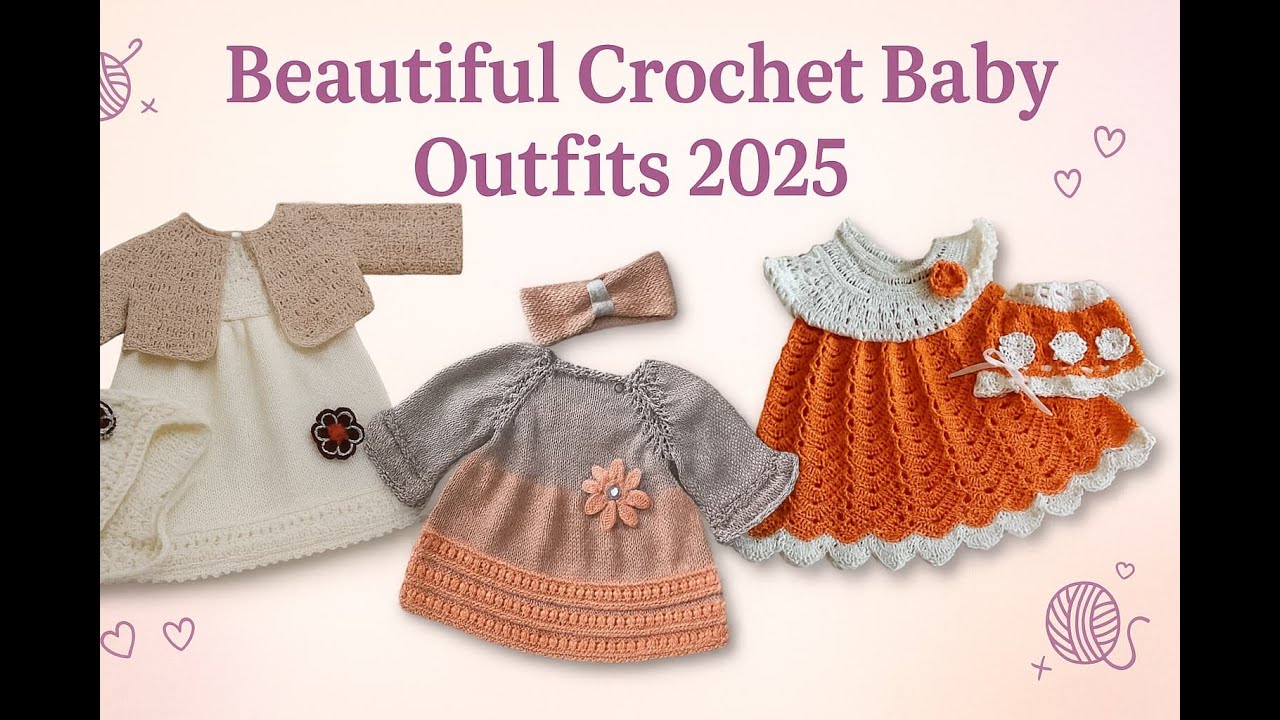 Crochet Baby Frocks 🧶 | Stylish Handmade Designs for Girls | Tığ İşi Bebek Elbiseleri Modelleri