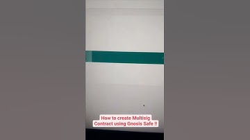 How to create a mutlisig contract using Gnosis Safe? Tutorial #dao #multisig #blockchain