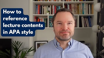 How to reference lecture contents in APA style