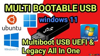 create multi bootable usb from iso with ventoy on windows | multiboot usb uefi & legacy all in one