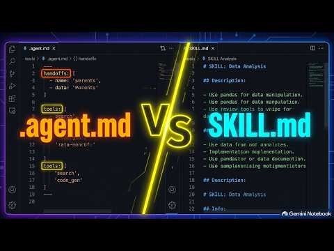 VS Code Custom Agents (.agent.md) vs Agent Skills (SKILL.md) | Full Guide