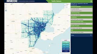 Semcog Traffic Volume Map Traffic Volume Map Demo - Youtube