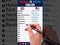American vs British English #englishvocabmastery #vocabulary #vocabs @WordLab809
