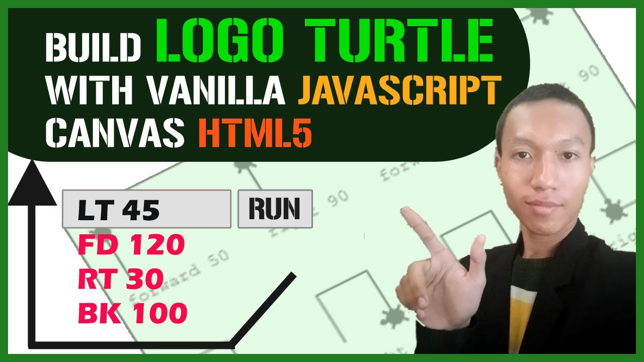 Build a Logo Turtle using Javascript and HTML 5 Canvas | LOGO TURTLE ...