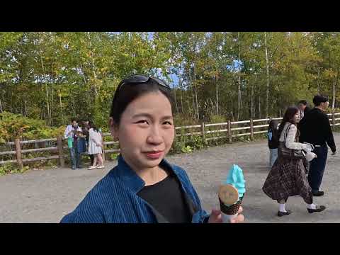 เที่ยว Hokkaido ใบไม้เปลี่ยนสี ( Hokkaido-Blue Porn-Shirahige Water fall)