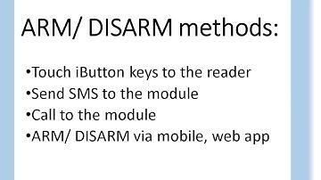 How to control primary alarm panel from GTCOM2 via iButton keys, short call, SMS, mobile, web app?