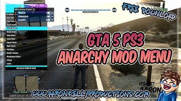 GTA V PS3 SPRX - MOD MENU - ANARCHY {UPDATED}