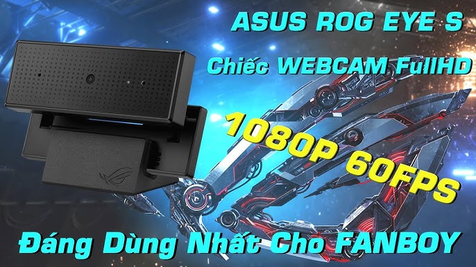 ASUS Eye Full noise-canceling 60 mics webcam with - (Hindi) ROG YouTube S HD fps AI-powered,