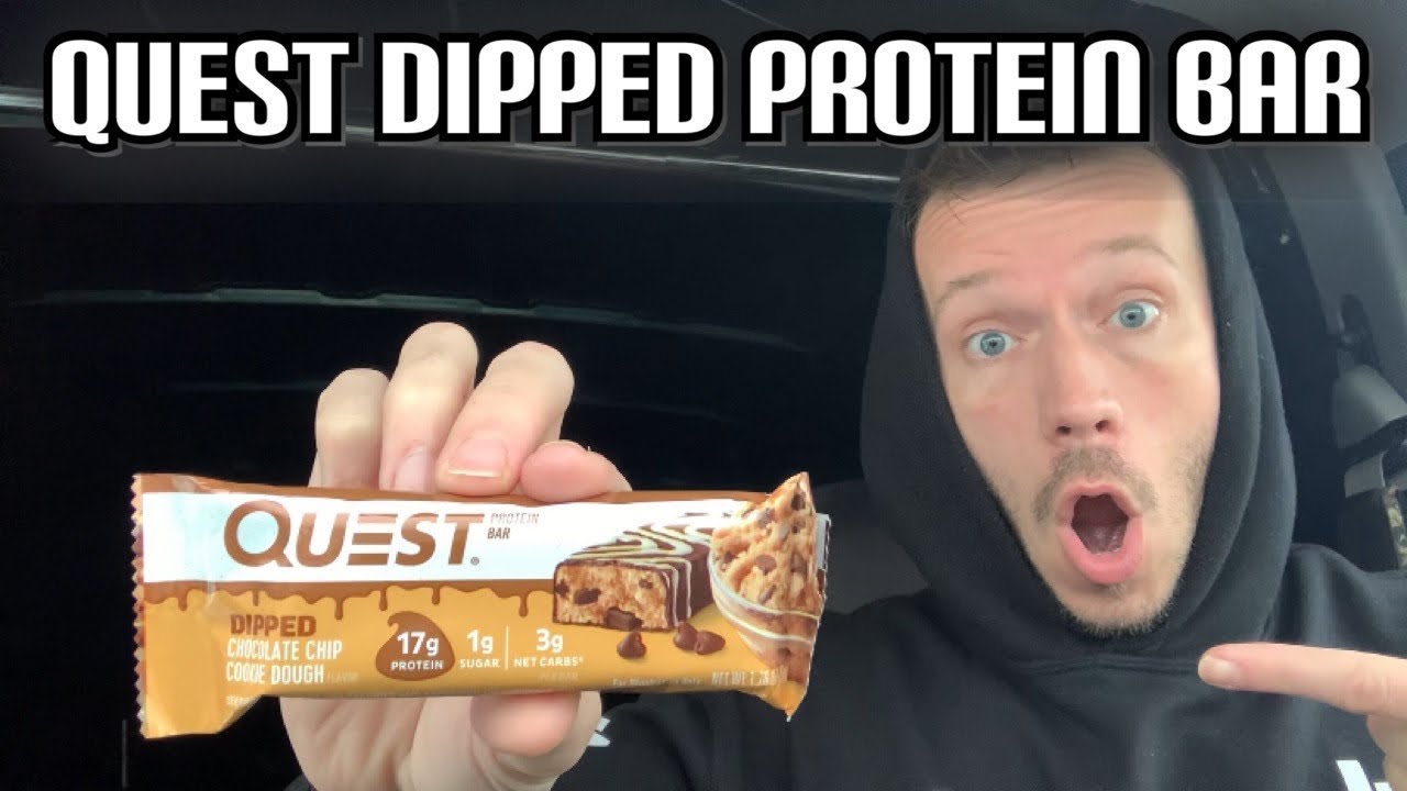 New! Quest Nutrition Dipped Protein Bar REVIEW | Chocolate Chip Cookie ...