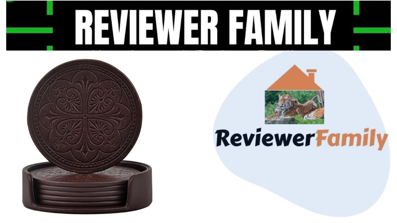 Drink Coasters,PU Leather Bar Beer Beverage Coasters for Drinks Set of 6 with Holder Coasters