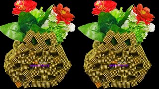 পুতির নতুন ডিজাইনের ফুলদানি/ Beaded new design flower vase/ beaded flower vase/ পুতির ফুলদানি