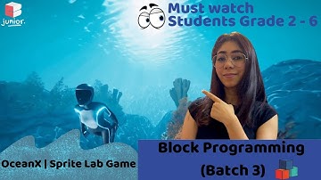 Code.org Tutorials (Batch 3) | Lesson #10 | OceanX | Sprite Lab Game | Coding Blocks Junior