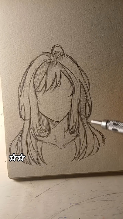 Tutorial gambar rambut anime #artist #art #sketch #drawing