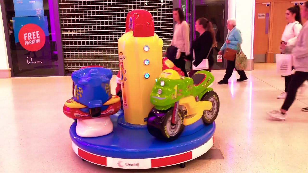 How to play an electric toy / Baby girl playing in shopping mall YouTube