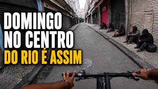 DOMINGO NO CENTRO DO RIO: SILÊNCIO, RUAS VAZIAS E ABANDONO 👀😱