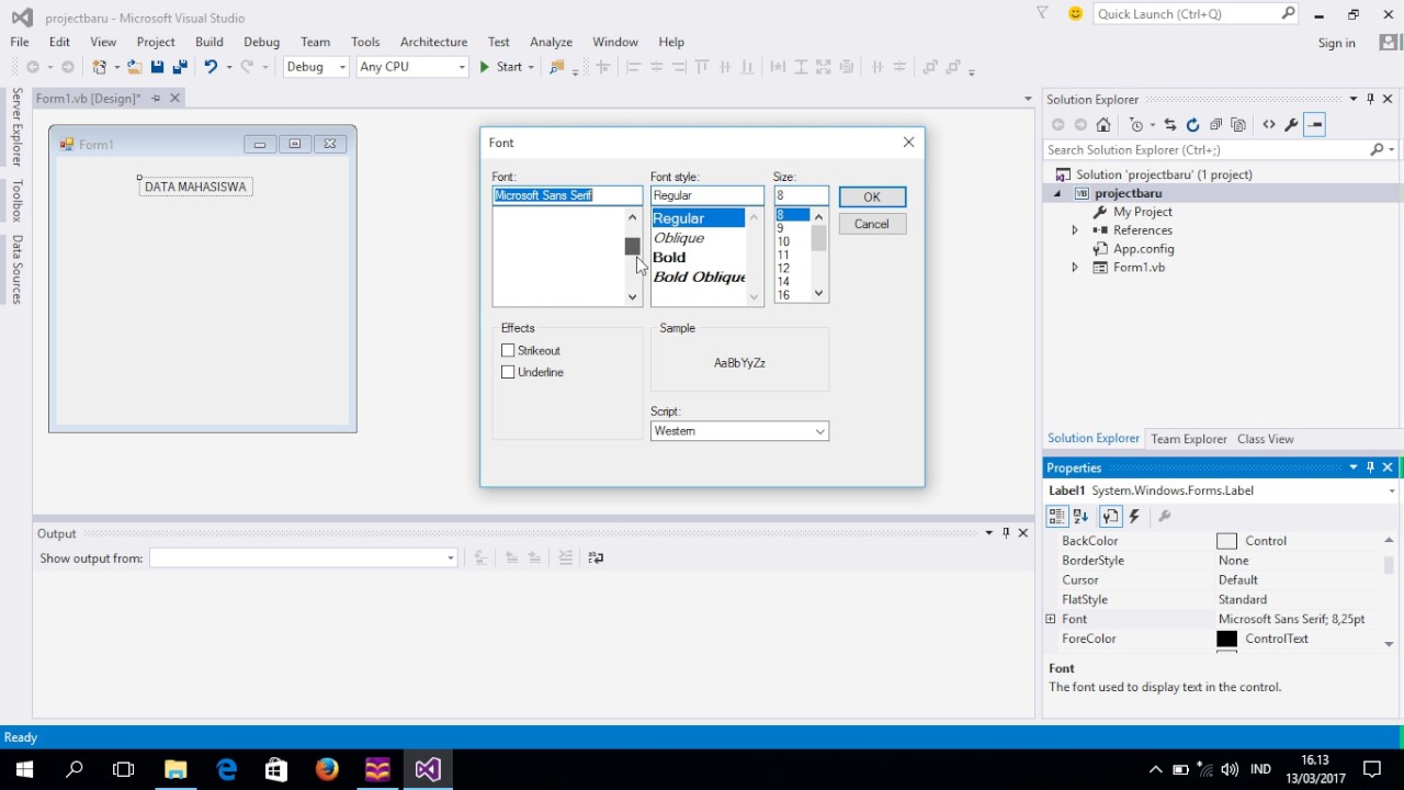 2 membuat project baru vb net menggunakan visual studio - YouTube