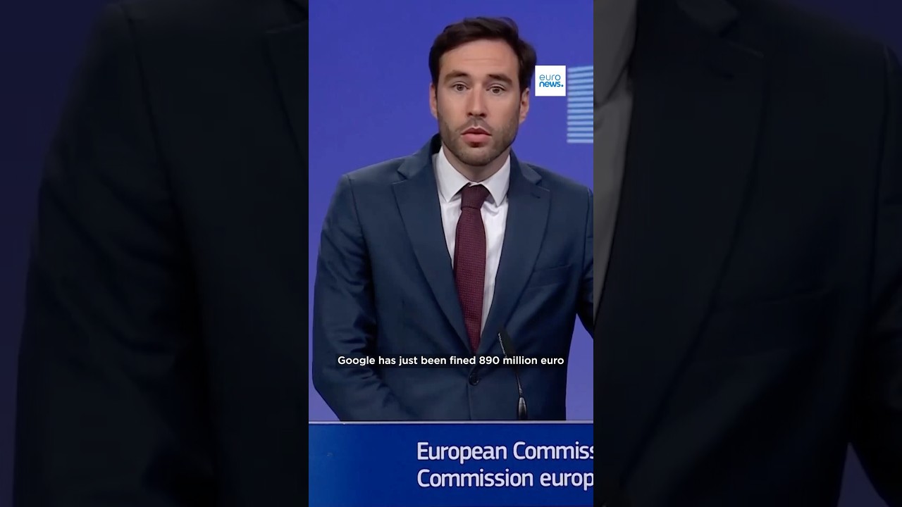 EU slaps Google with US$1 billion fine for breaches of digital rules.