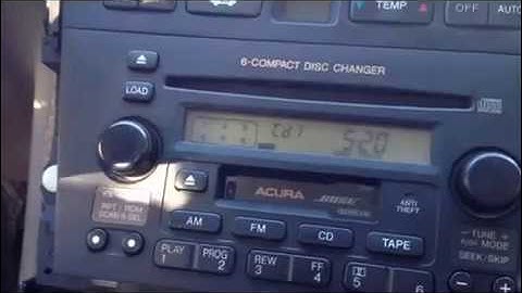 Unlock Acura Radio Code Entering Procedure