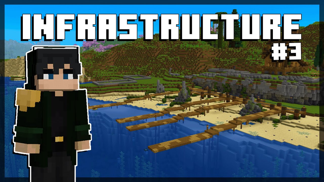 Docks and Village Infrastructure Hardcore Minecraft | Episode 3 - YouTube