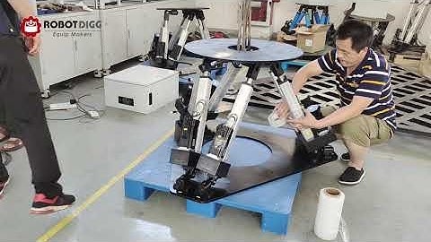 RobotDigg the latest 6 DOF Stewart Platform demonstration before the arrangement of shipment