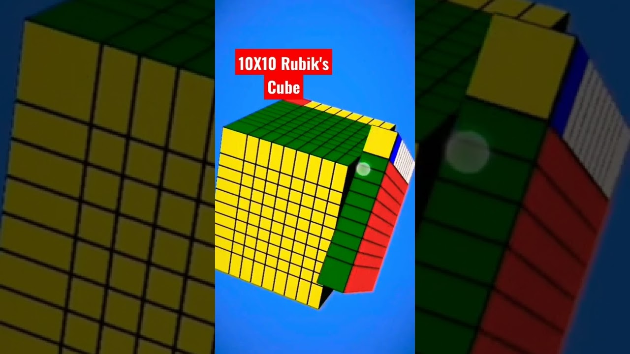 10x10 Rubik's Cube Solved in Mobile Application #shorts# rubikscube.