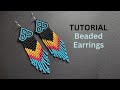 Beaded Earrings Tutorial, Brick Stitch fringe Earrings, Step by Step Jewelry Making