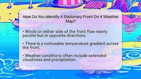 How Do You Identify A Stationary Front On A Weather Map? - Boat Life Masters