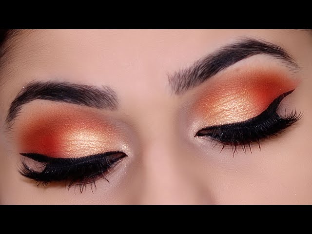 24 Easy Eye Makeup Looks You Can Master in Minutes 19 Sunset Glam Eye Makeup Tutorial | Bold Winged Liner & Gold ...