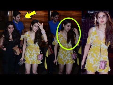 Omg ! Saif daughter Sara Ali Khan got so shy when seen with her boyfrnd |Sweet