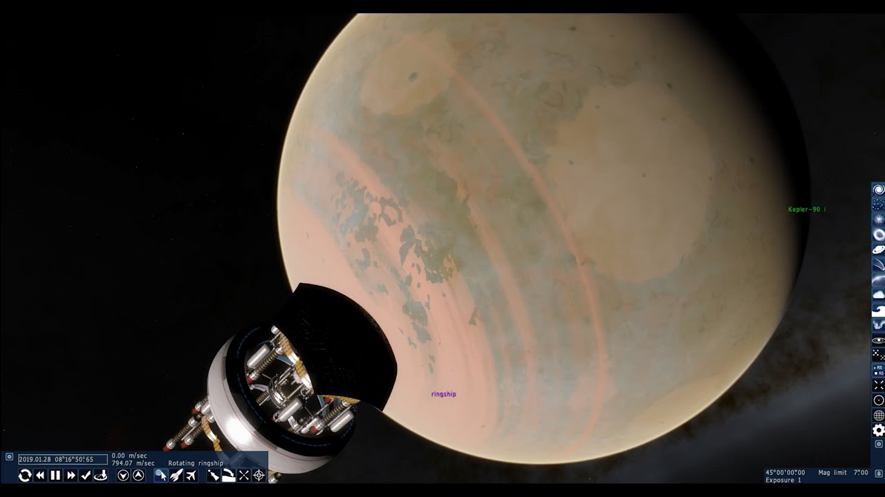 Travel To kepler-90i in space engine warp ship