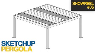 Showreel of a parametric pergola for Sketchup