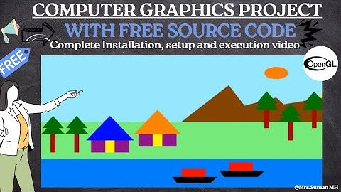 Village View | OpenGL Project |  Computer Graphics Project | With Free Source Code