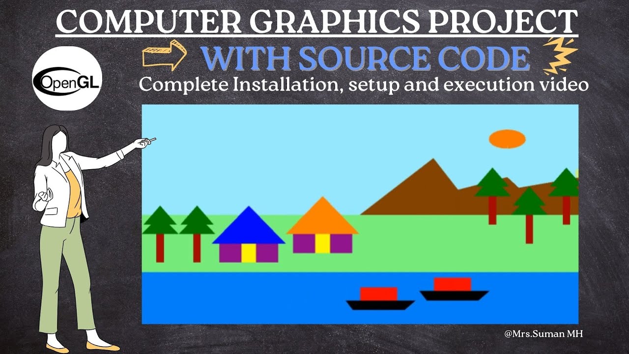 Village View | OpenGL Project | Computer Graphics Project | With Source ...