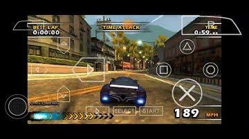 Burnout Dominator (PSP) - Test Driving the Euro Super on Glacier Falls