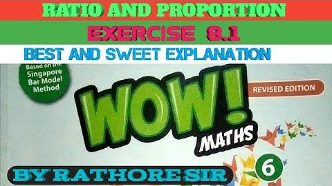 Exercise 8.1 Class 6th wow maths book solutions