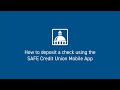 How to mobile deposit a check  SAFE Credit Union - YouTube