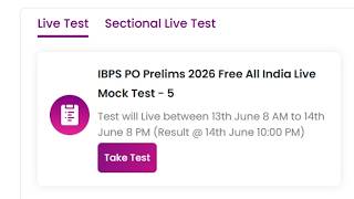 Guidely IBPS PO Pre 2026 Free Live Mock test 13-14 June | My Score & Exam Trick | Hard Lavel #exam