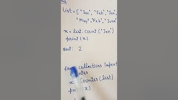 how to count occurrence of each element in a list in #Python interview question l count(), Counter()