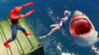GTA 5 Water Ragdolls | SPIDERMAN Jumps/Fails Ep.58