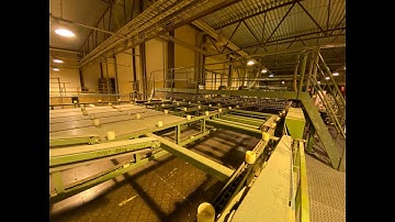 Almab planing line system 350 m/min with planer Waco Maxi