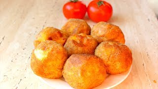 ХРУСТЯЩИЕ КАРТОФЕЛЬНЫЕ ШАРИКИ С СЫРНОЙ НАЧИНКОЙ ХРУСТЯЩИЕ КАРТОФЕЛЬНЫЕ ШАРИКИ С СЫРНОЙ НАЧИНКОЙ