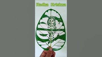Radha Krishna Art Using Leaf 🙏, #shorts #krishna #art #trending #radha #drawing #radhakrishna #leaf